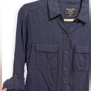 Abercrombie & Fitch Navy Casual Shirt